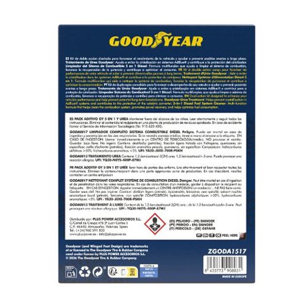 Aditivo para gasóleo 5 em 1 com tratamento AdBlue da Goodyear
