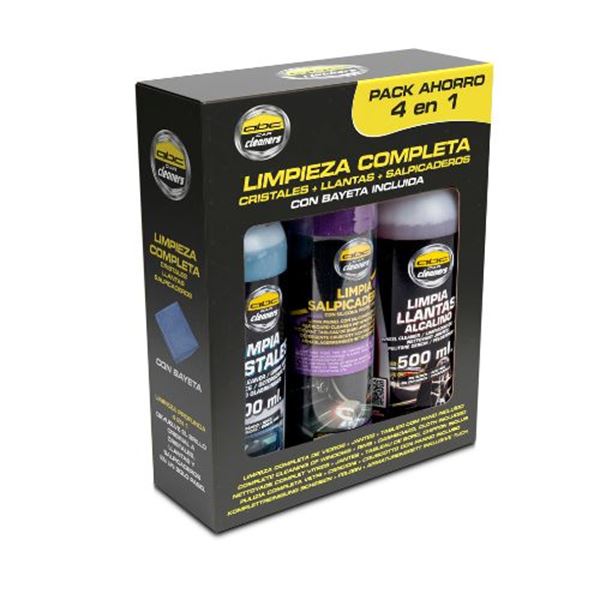 Kit de limpeza completo para automóvel 4 em 1 com pano ABC Car Cleaners