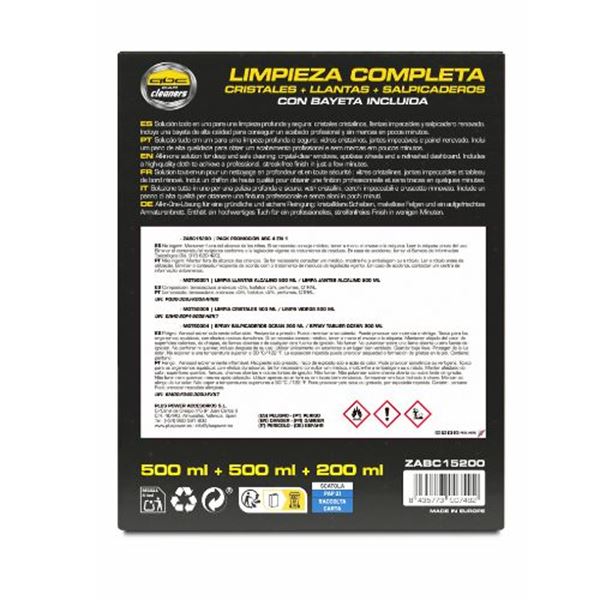 Kit de limpeza completo para automóvel 4 em 1 com pano ABC Car Cleaners