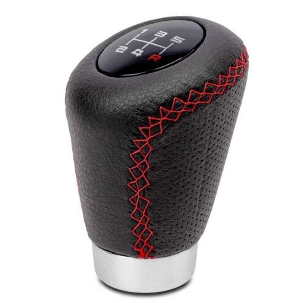 Pomo da alavanca de mudanças OEM Sport, curto, preto e vermelho