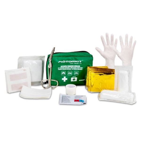 Kit de primeiros socorros para automóvel, mota e bicicleta – 26 peças