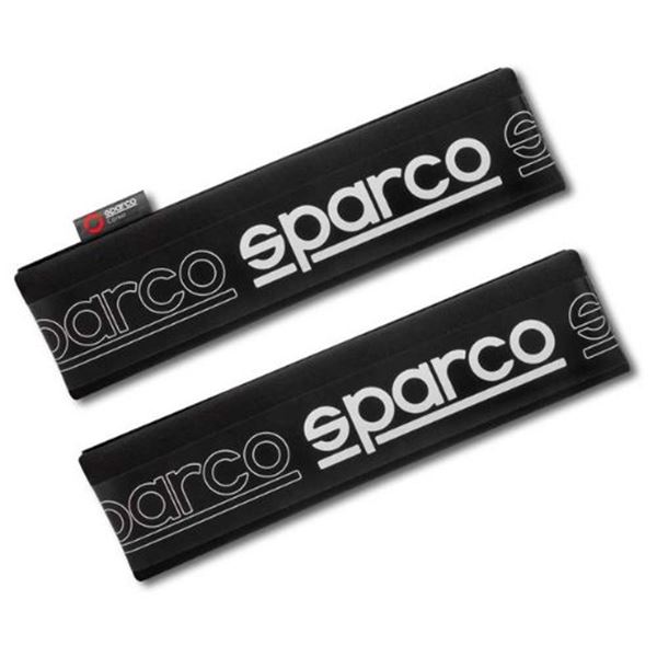 Capas para cintos de segurança Sparco, na cor preta
