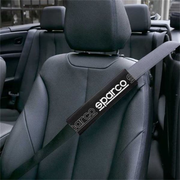 Capas para cintos de segurança Sparco, na cor preta