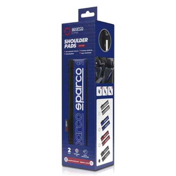 Capas para cintos de segurança Sparco, na cor preta