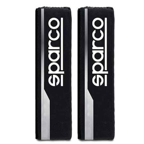 Capas para cintos de segurança Sparco, na cor preta
