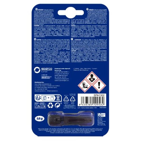 Ambientador de grelha Sparco Steel Air com aroma fresco