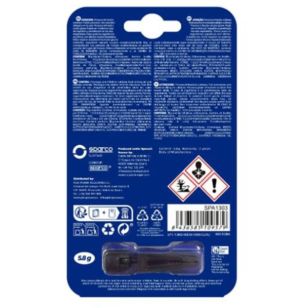 Ambientador em forma de grelha Sparco Llanta Midnight com aroma a âmbar