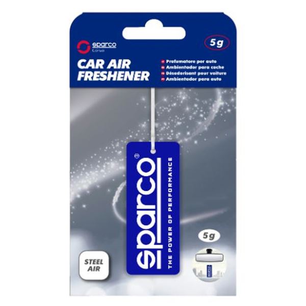 Desodorizante de ambiente Sparco Steel Air em placa com aroma fresco