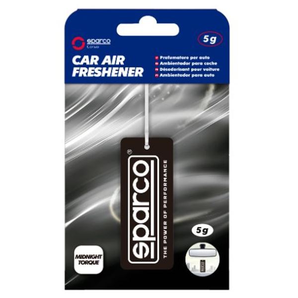 Desodorizante de ambiente Sparco Midnight em forma de placa com aroma a âmbar