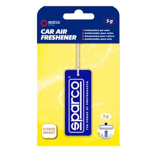 Desodorizante de ambiente Sparco Citrus Boost em placa com aroma cítrico