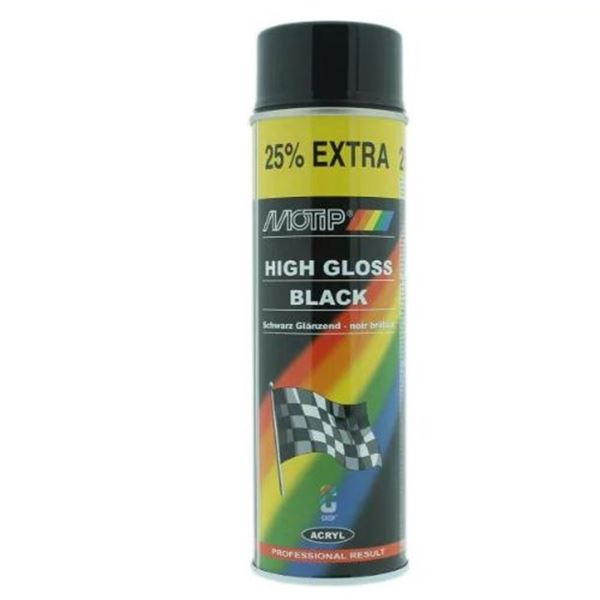 Spray preto de alto brilho 500 ml