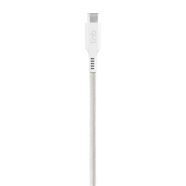 Cabo de manga magnética USB-C para USB-C Tnb cor branca