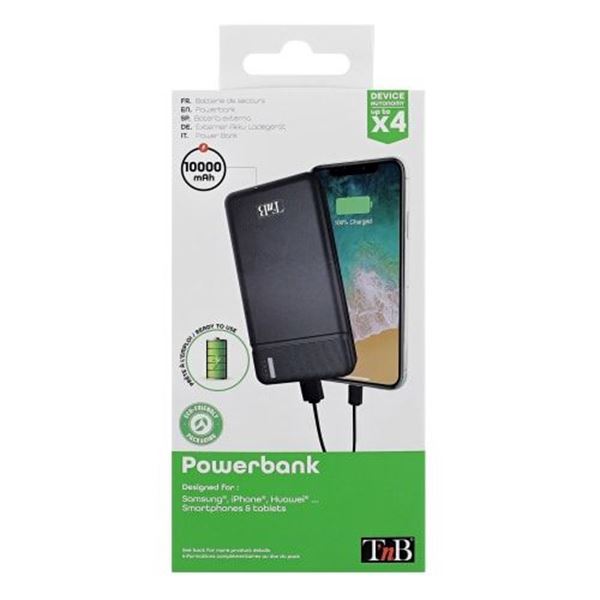 Bateria externa Tnb 10.000 mAh e 20 W cor preta