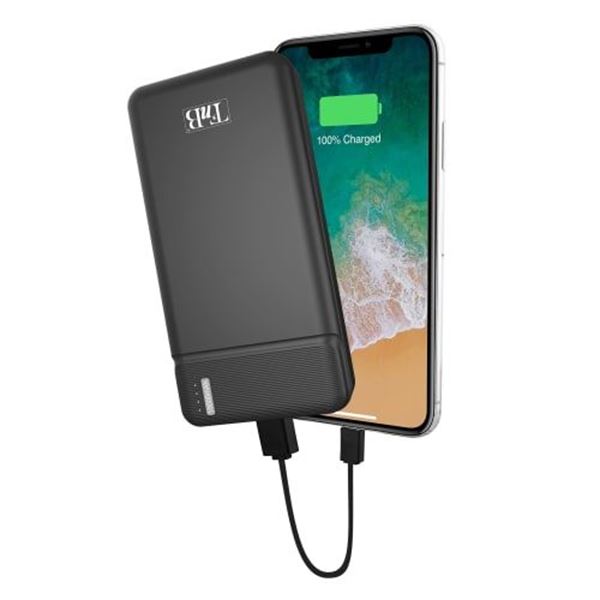 Bateria externa Tnb 20.000 mAh 20 W cor preta