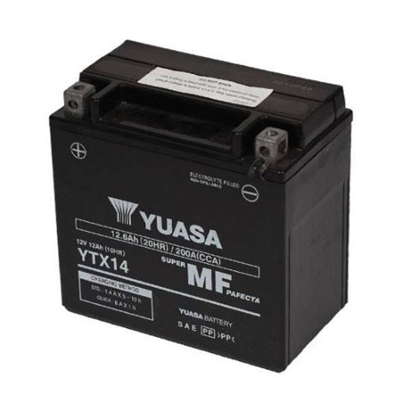 Bateria para mota Yuasa YTX14-WC 12V 12Ah