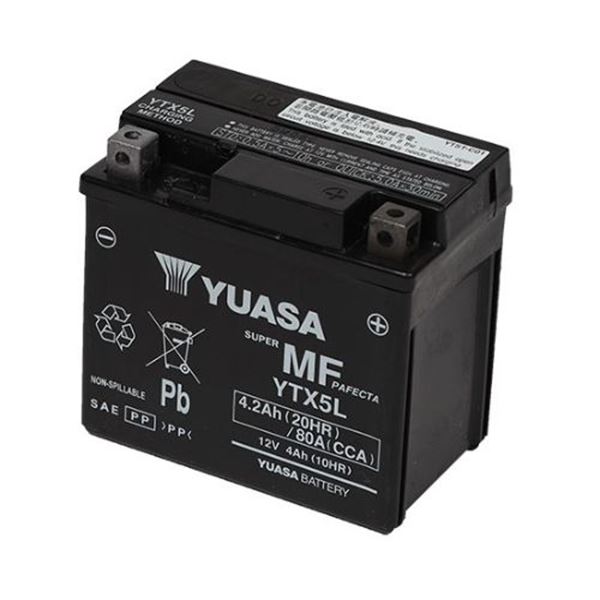 Bateria para mota Yuasa YTX5L-WC 12V 4Ah