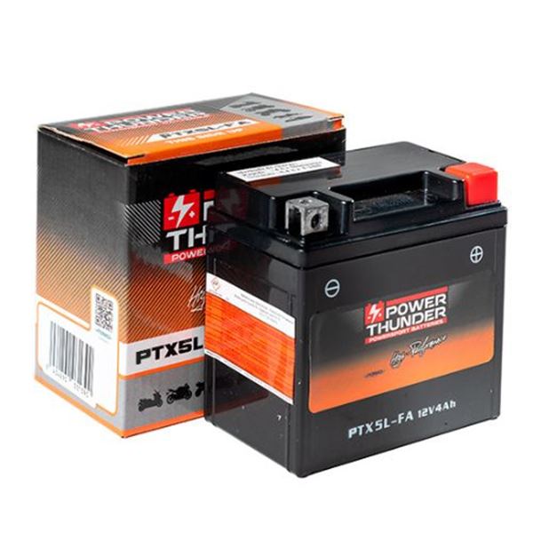 Bateria para mota Power-Thunder PTX5L 12V 4Ah