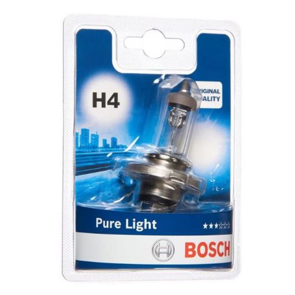 BOSCH H4 Pure Light Lamp - Lâmpada de Halogéneo 12V 60/55W