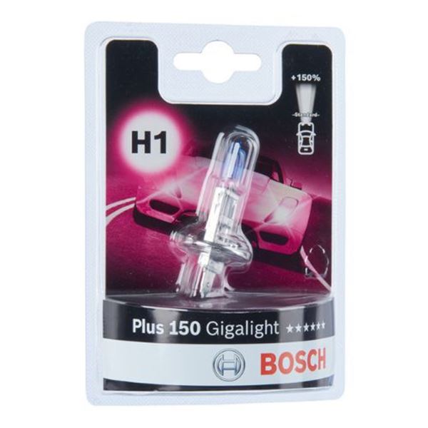 Lâmpada de halogéneo BOSCH H1 Plus 150 Gigalight BL 12V 55W