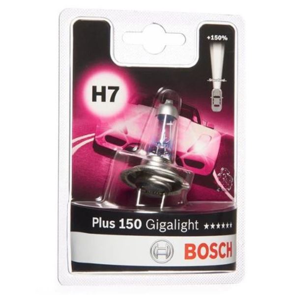 Lâmpada de halogéneo BOSCH H7 Plus 150 Gigalight Branco 12V 55W PX26d