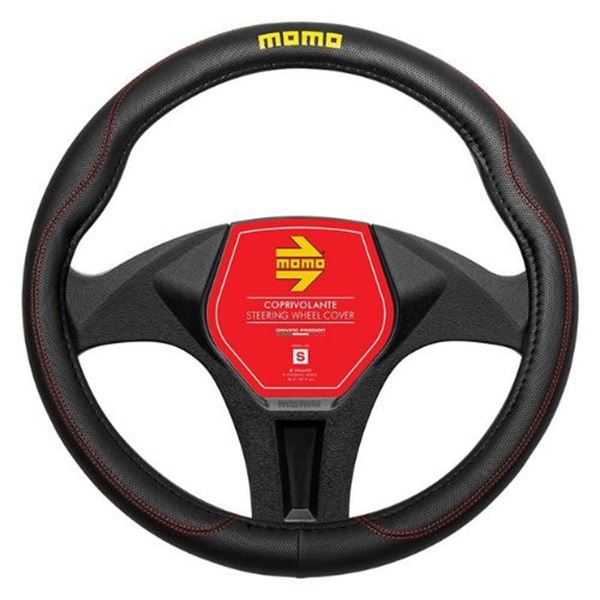 Cobertura do volante Momo 011 Comfort preto vermelho