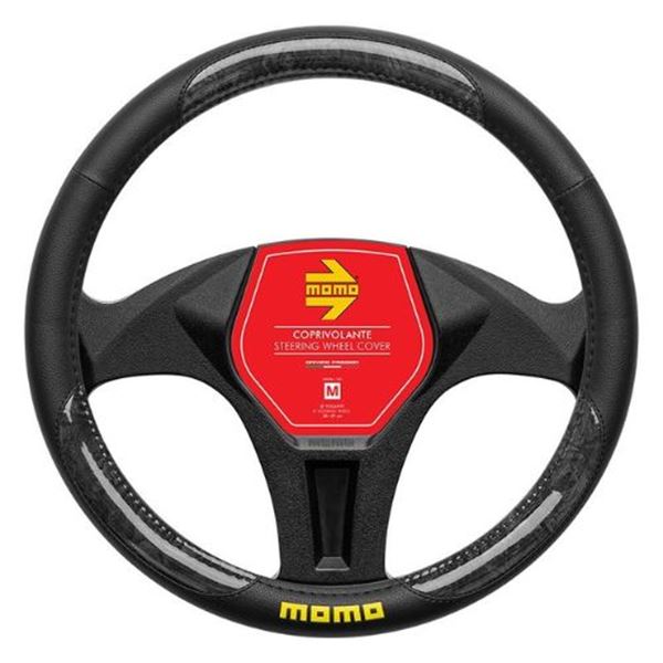 Cobertura do volante Momo Briar preto tamanho m