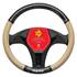 Cobertura do volante Momo Luxury Wood bege bege preto