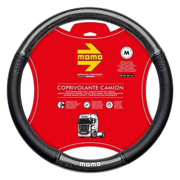 Cobertura do volante Momo Truck Luxury Wood preto