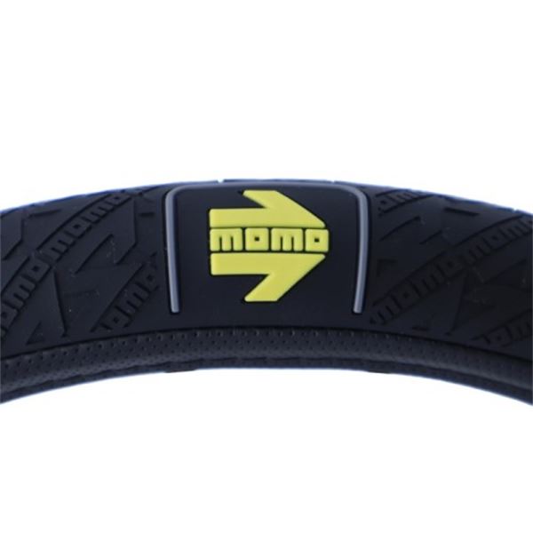 Cobertura do volante Momo vip preto cinzento tamanho m