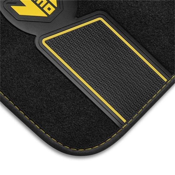 Conjunto de tapetes para automóvel Momo Fun preto vermelho 4 peças.