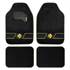 Conjunto de tapetes para carro Momo Fun tapete para carro preto amarelo 4 pcs.