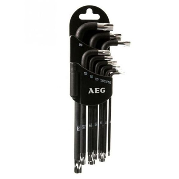 Conjunto de 9 chaves AEG star torx
