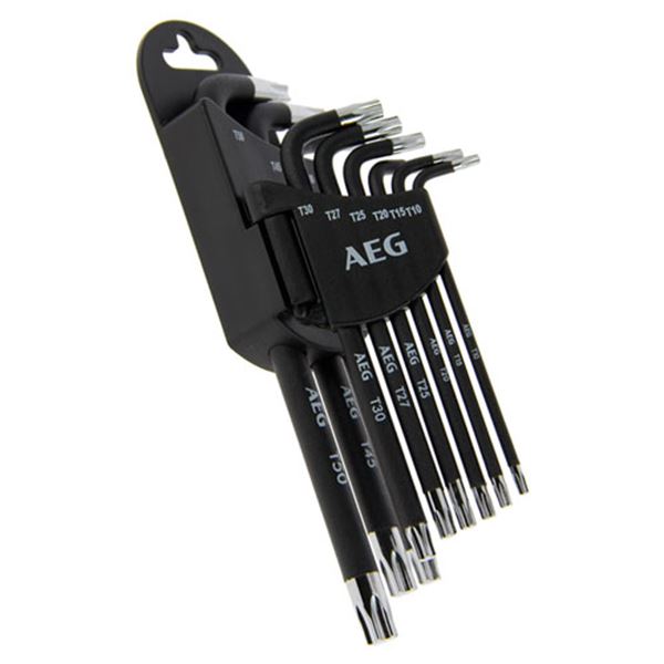 Conjunto de 9 chaves AEG star torx