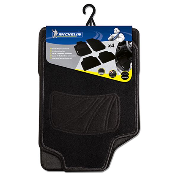 4 tapetes universais Michelin veludo preto