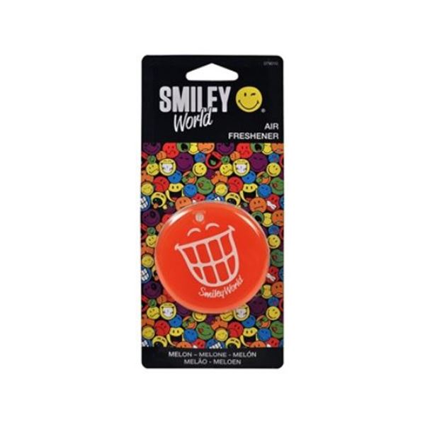 Ambientador para carro pendurado com um smiley melão