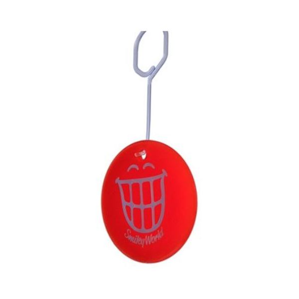 Ambientador para carro pendurado com um smiley melão