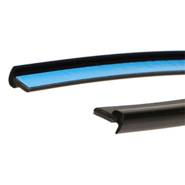 2 batentes de porta adesivos Carlinea Perfil em PVC preto