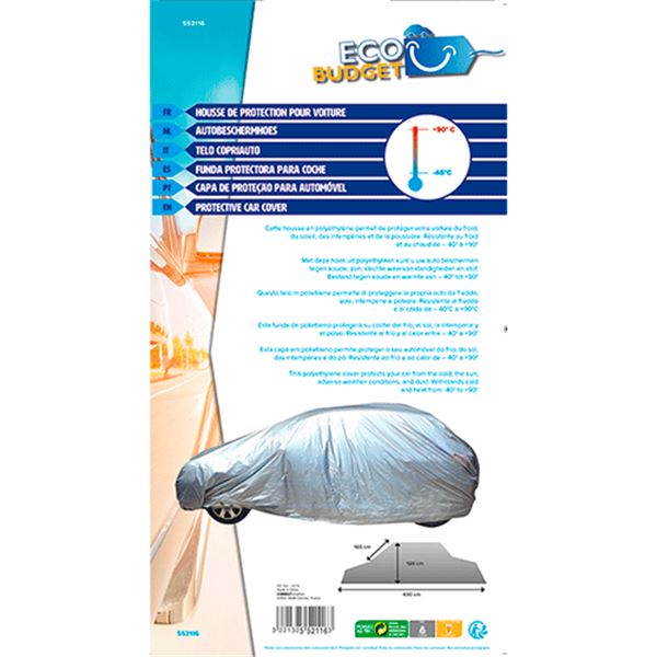 Cobertura exterior do automóvel em polietileno eco budget 430x165x120cm