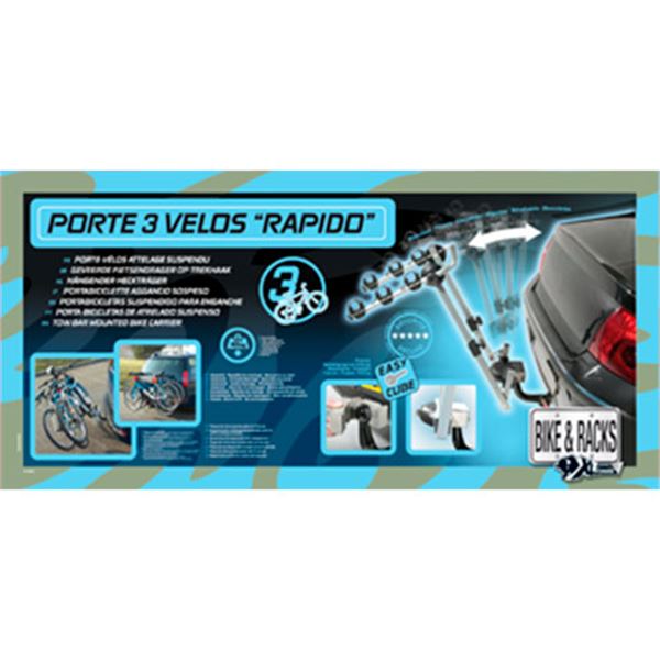 Suporte para 3 bicicletas com bola suspenso Impex