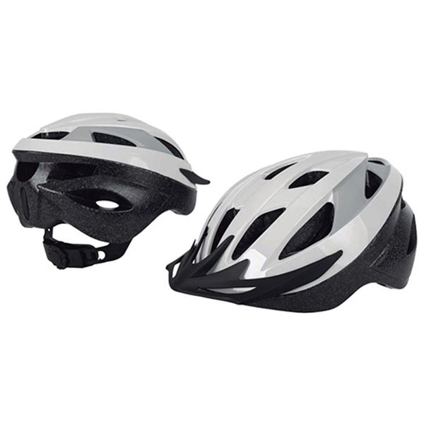 Capacete de ciclista júnior elegante branco e cinzento para adulto