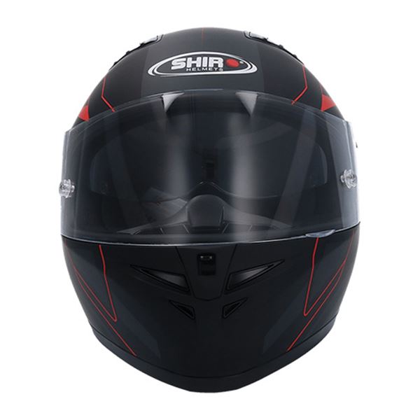 Capacete integral de motociclista Shiro sh600 preto/vermelho mate xs