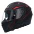 Capacete integral de motociclista Shiro sh600 preto/vermelho mate xs