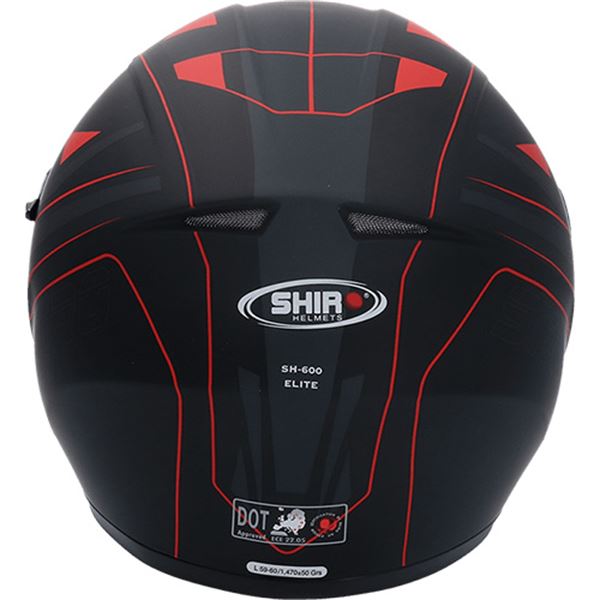 Capacete integral para motociclistas Shiro sh600 preto/vermelho mate s