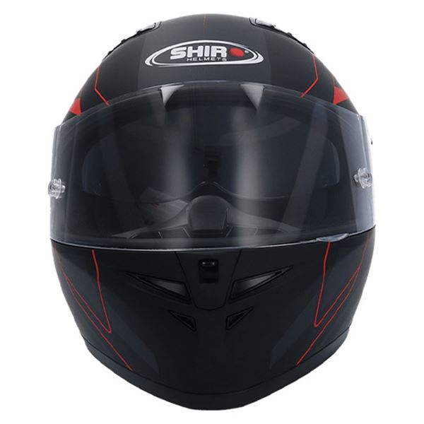 Capacete integral para motociclistas Shiro sh600 preto/vermelho mate s