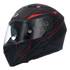 Capacete integral para motociclistas Shiro sh600 preto/vermelho mate s