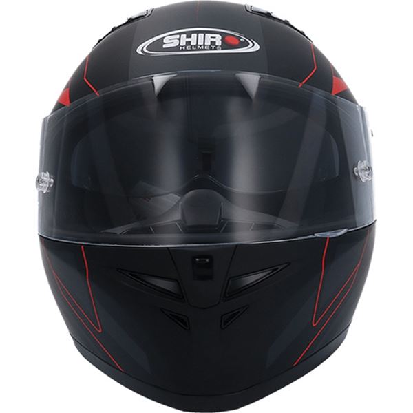 Capacete integral para motociclistas Shiro sh600 preto/vermelho mate xxl