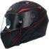 Capacete integral para motociclistas Shiro sh600 preto/vermelho mate xxl