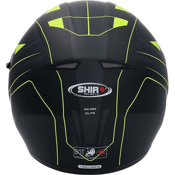 Capacete integral para motociclistas Shiro sh600 preto/amarelo mate xl