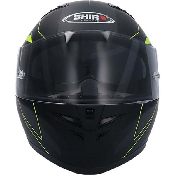 Capacete integral para motociclistas Shiro sh600 preto/amarelo mate xl