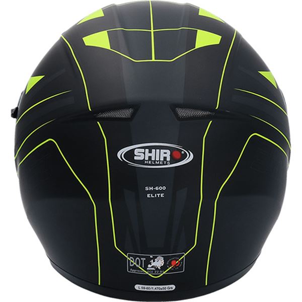 Capacete integral para motociclistas Shiro sh600 preto/amarelo mate xxl